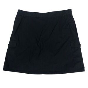 DOCKERS Women’s Athletic Skort Size 12 Color Black Side Zipper Pockets Stretch